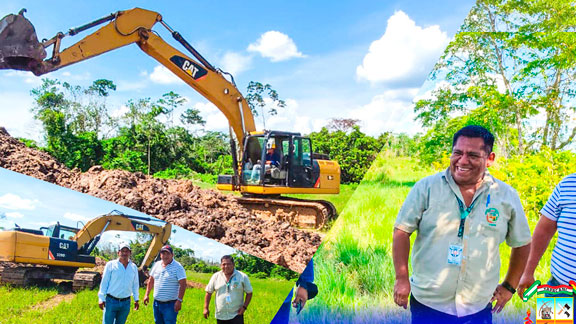 EL ALCALDE LIC. JUAN CARLOS VALLES INSPECCIONA EL TRABAJO DE CANALIZACIÓN DE RIO VÍBORA